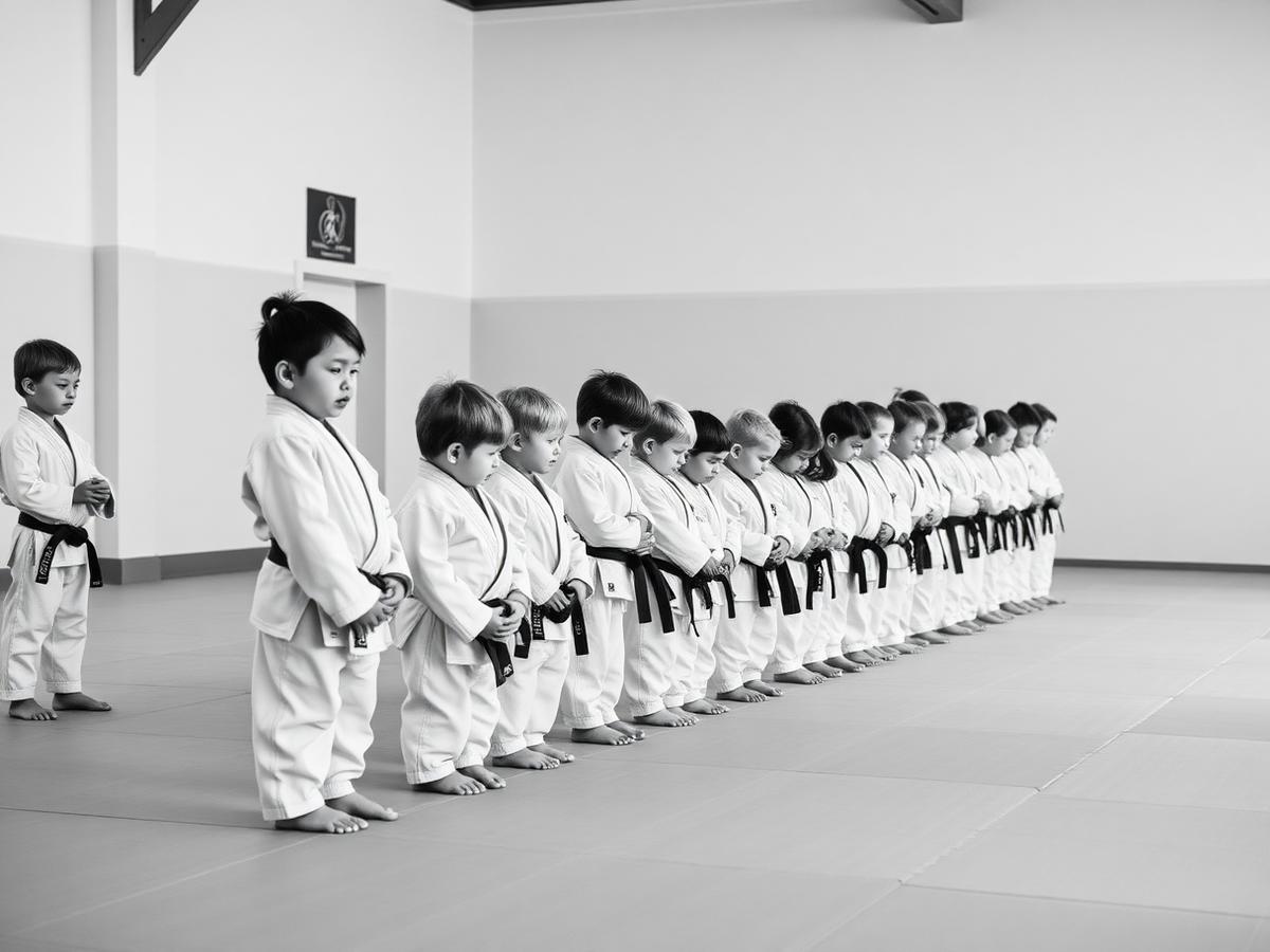 Turma kids de jiu-jitsu